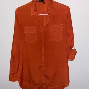 BURNT ORANGE blouse